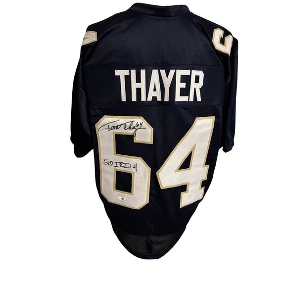 Tom Thayer Signed Notre Dame Jersey - Picture 1 of 3